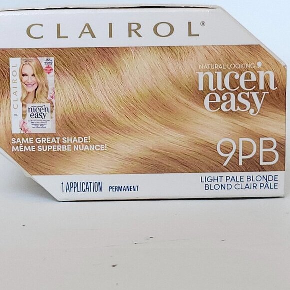 CLAIROL Nice n Easy 9PB Light Pale Blonde 1 Application Natural Looking - Picture 2 of 6